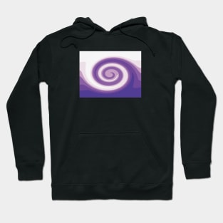 White to Deep Purple Swirl Design Hoodie